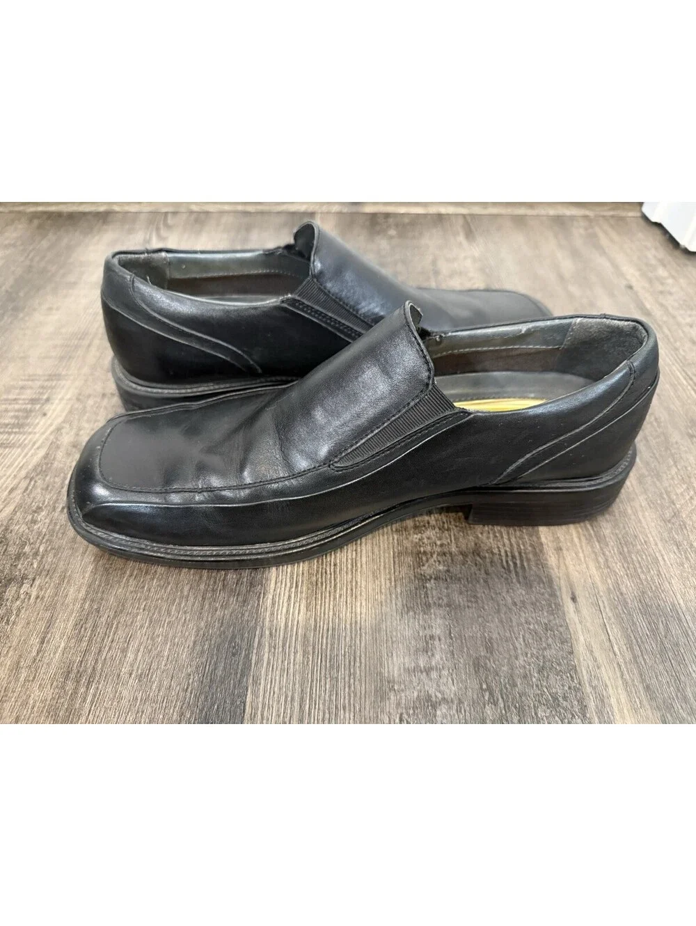 Dockers Mens 10.5 M Pro Style Shoes Motion Comfort Leather Slip On Black Loafer